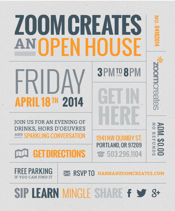 zoomcreates's tweet photo. We are having an open house on April 18th. Please join us! http://t.co/EQ3eJaOLxT