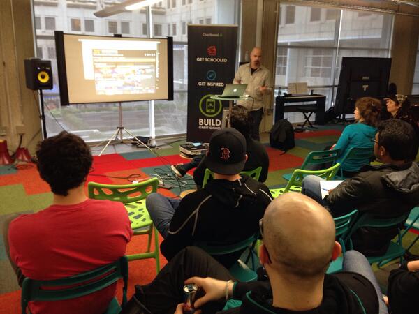 Chartboost's tweet image. @Somatone_Inc chats up our #chartboostuniversity #gamedevs on audio best practices