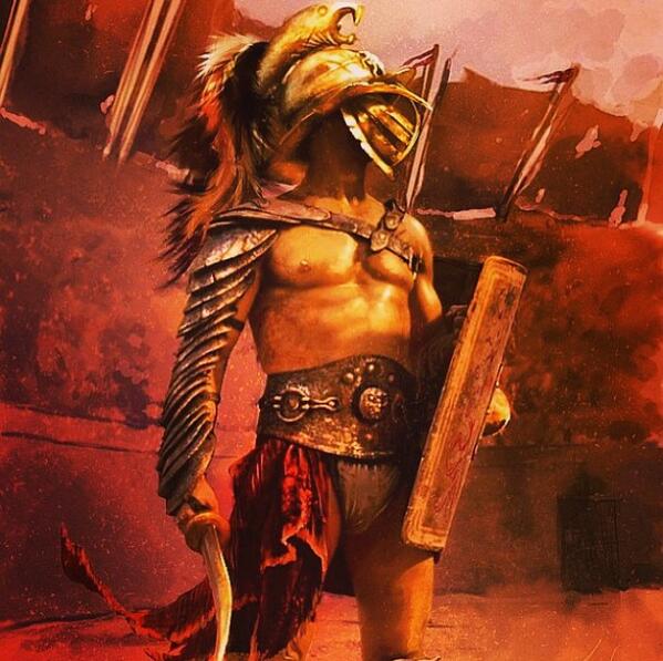 Menepsone's tweet photo. A tribute to spartacus,R.I.P Andy Whitfield!!thank u @Liam_J_McIntyre for keeping the flame burning of Spartacus! http://t.co/4RrvTw5I4g