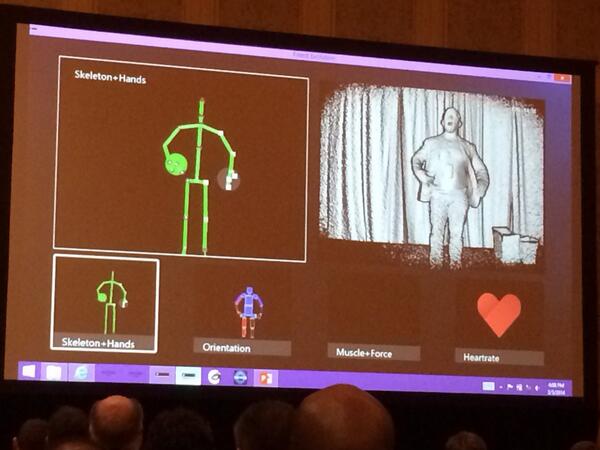 AndyBDixon's tweet photo. New kinect sensor coming out this summer. Tons of improvements for development. #spc2014 #minorityreport http://t.co/2Nm14pAERz