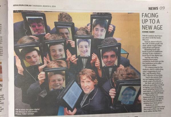 Projectprmedia's tweet photo. Check out @ReadCloud in today's @theheraldsun - This Melb school is giving students the best tools possible! http://t.co/5yXtBTF54i