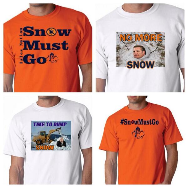 TriStateTeams's tweet photo. Hey @NYIFans4Change check out these #SnowMustGo t shrits! http://t.co/Bmon7j99vo http://t.co/wTe4SvsJyP