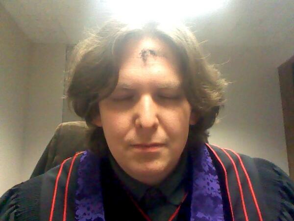 revgeiger's tweet photo. From dust you were created, to dust you shall return. #southsidefcc #ashwednesday http://t.co/UW7wEptF7z