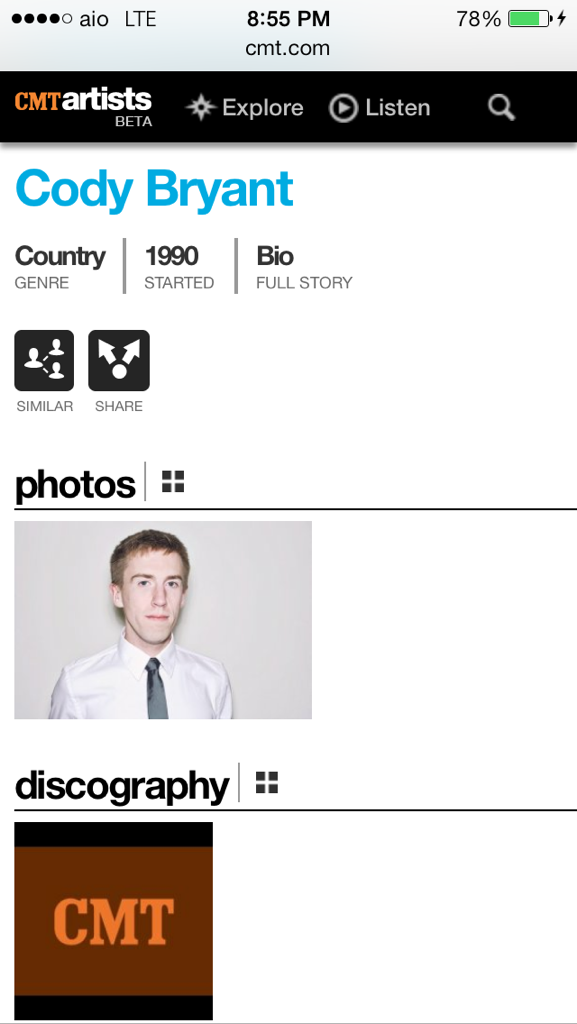 cdybrynt's tweet image. I love that CMT thinks I’m a country singer. #commonname #wrongcody #truecalling