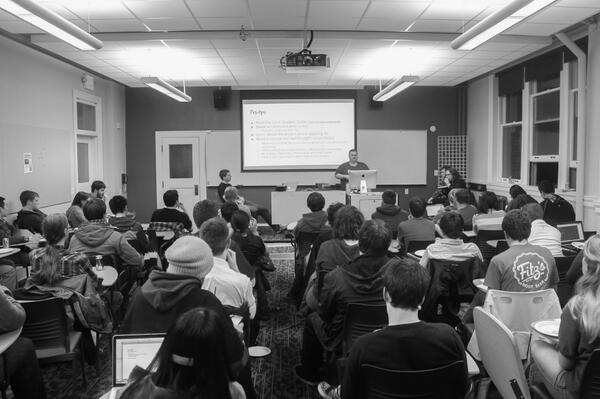 osuosl's tweet image. Oregon State students came to hear @ramereth &amp;amp; @Privly speak about #GSoC2014!