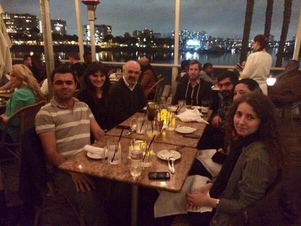 casmentira's tweet photo. Dinner w/ Director Mahmut Fazıl Coşkun &amp; Actor Ercan Kesal. Join us at @latffest tomorrow for their film YOZGAT BLUES http://t.co/87vhAwxGyY