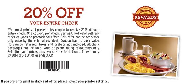 stilwell's tweet photo. .@Cuse Attn: Jim Boeheim #ACCTRNY RT @dealsplus Get 20% Off at Denny's with Printable Coupon! http://t.co/YCT8Dwq3Ux http://t.co/5jUKqDQsTW