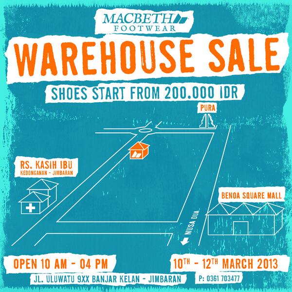 xcangguboysx's tweet photo. MACBETH WAREHOUSE SALE TGL 10 - 12 MARET 2013! ayo sebar kan!!!!! #macbethindonesia http://t.co/CyqjjxkFZU