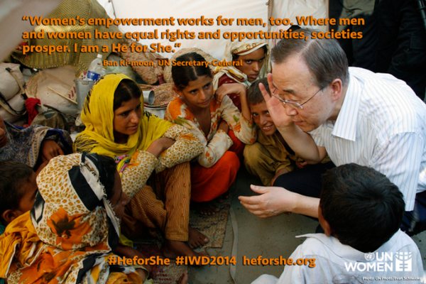 UN_Women's tweet photo. “Where men &amp; women have equal rights &amp; opportunities,societies prosper.I am a #HeforShe.”- #UNSG Ban Ki-moon #IWD2014 http://t.co/TWrrFDiwAf