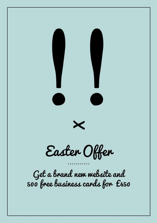 KyteCreative's tweet image. HAVE A LOOK AT OUR CRAZY EASTER DEAL!! Brand New Website PLUS 500 matching business cards for £450! Terms on website!