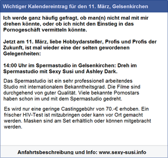 #Spermastudio #GEM #AshleyDark Termin vormerken ...! http://t.co/cSbmgrSUjq<a href="/tag/spermastudio"class="tags">#Spermastudio</a><a href="/tag/gem"class="tags">#GEM</a><a href="/tag/ashleydark"class="tags">#AshleyDark</a>