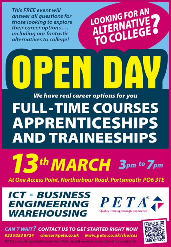 HampshireEvents's tweet photo. Join us on Thursday 13th March 3-7pm for our FREE open day Everything you've ever wanted to know about Appreniceships http://t.co/DGJRyJf8v3