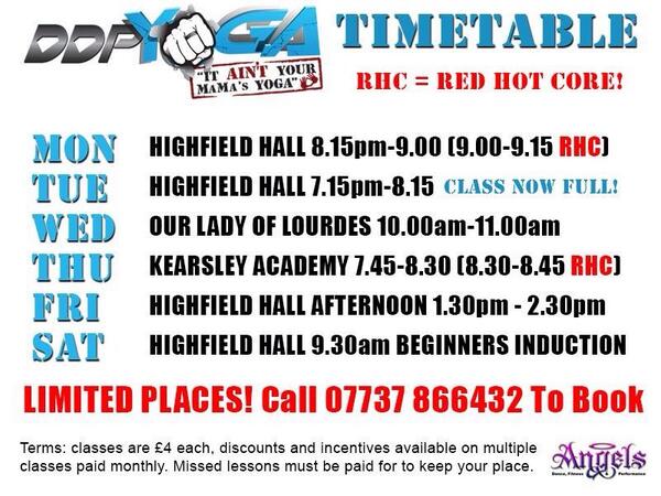 finbarrsmith's tweet photo. TONIGHT! @DDPYoga class at @kearsleysls Academy, starts at 7.45. How about some retweets, tweeps? @DDPYogaUK http://t.co/n9vy1eYSuG