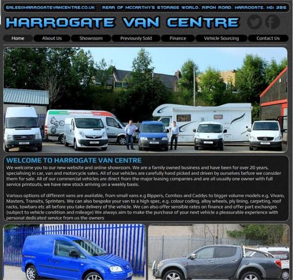 And finally here's our new website harrogatevancentre.co.uk. #harrogate #van #centre
