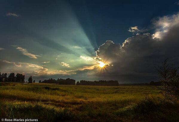 Gabriele_Corno's tweet photo. Sunlight, Magnor, Norway by Rose Maries #sunset #sky #mystic http://t.co/aSi1E1JJSW