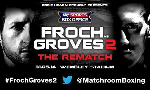 MatchroomBoxing's tweet photo. FULL #FrochGroves2 ticket information: http://t.co/6ZbO53th67 RT http://t.co/sS2CyKCT9L