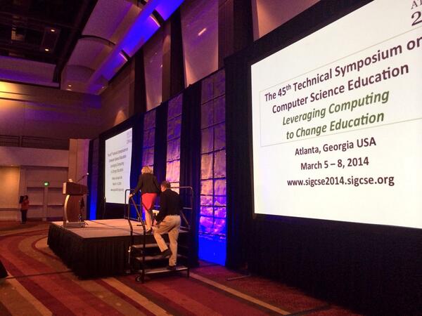 nickfalkner's tweet image. SIGCSE stage. #sigcse