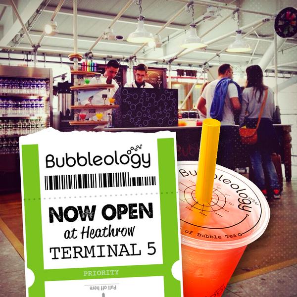 Bubbleology's tweet photo. We've landed in @HeathrowAirport, Terminal 5! Make sure you 'pop' by and get your Bubbleology on! http://t.co/M8ngha0Eu8
