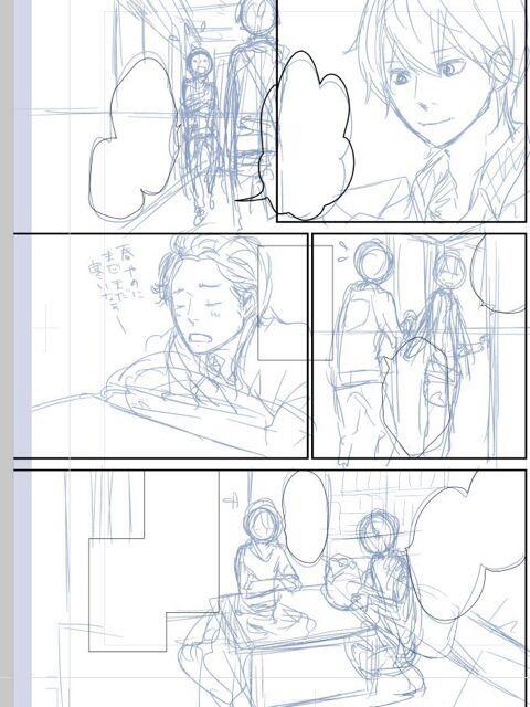 コミックスの作業中です。今回は書き足しとか色々あるので明日からアシスタンさん来てもらうのにまだ下絵のアタリしか出来てないお。今晩中に下絵できなきゃです。画像は速水編の書き足しです。 