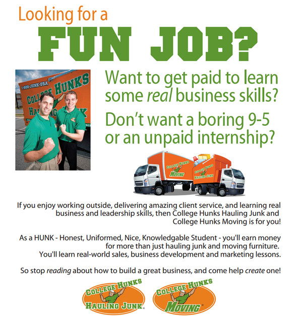 CollegeHunksVA's tweet image. HIRING: College Hunks Hauling Junk #NOVA! #Jobs #StudentWorkForce #College #Work #Virginia #Reston #Vienna