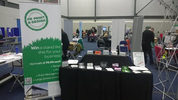 All set up for the Lanarkshire Business Show #print #carbonneutral