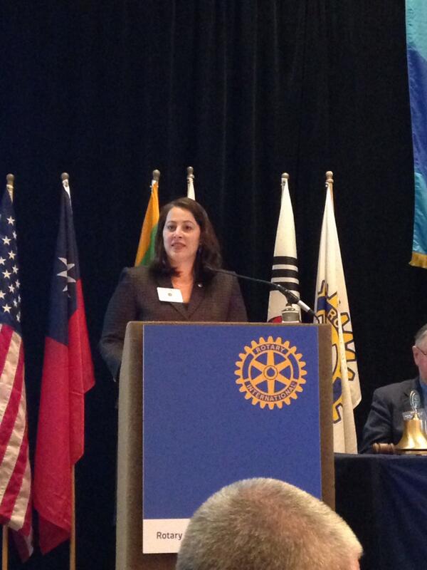 psmarkos's tweet photo. @MicheleABerg without a sombrero giving key updates on membership development at #rotaryinst14 http://t.co/lPnRQpPUkg
