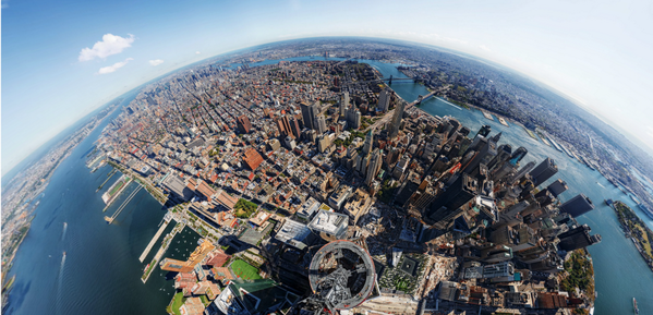 acontinuouslean's tweet photo. This 360 panoramic from atop 1WTC is crazy awesome. http://t.co/aznGyb5vzZ http://t.co/zxpuGic6IP