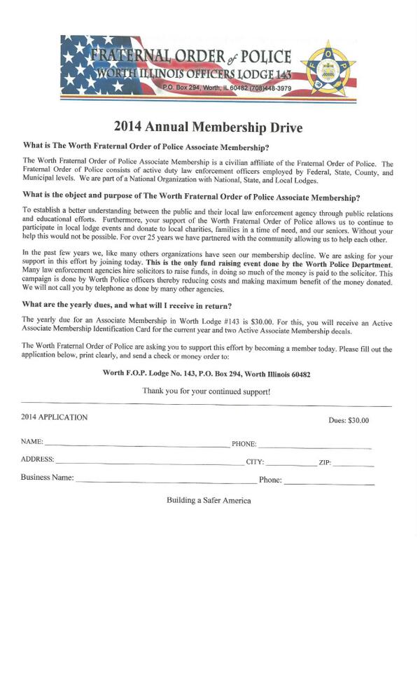 WorthPolice's tweet photo. Please consider donating to your local Fraternal Order of Police Lodge.  Thanks http://t.co/7fKaIXfjux