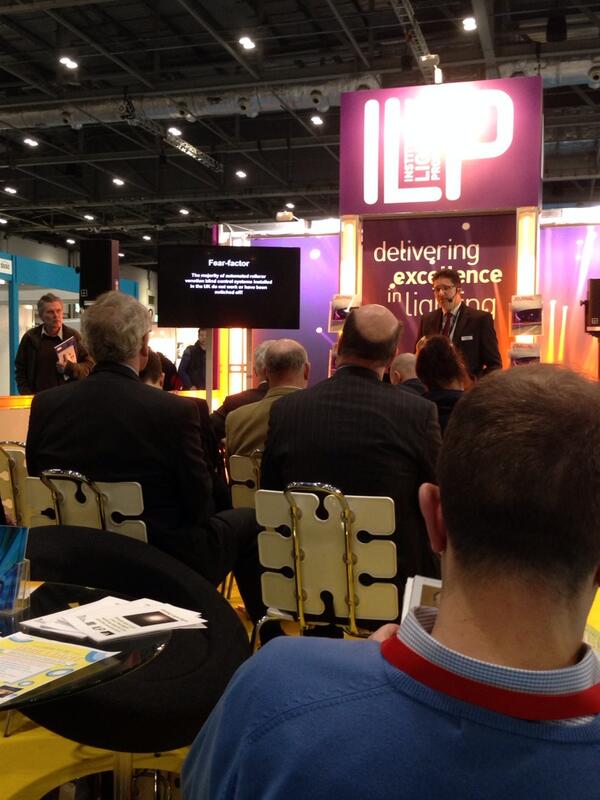 the_ilp's tweet photo. David Robinson explaining how blinds can help you to use daylight @Ecobuild_Now #lightscene @mechosystems http://t.co/Vf0BDG5sA4