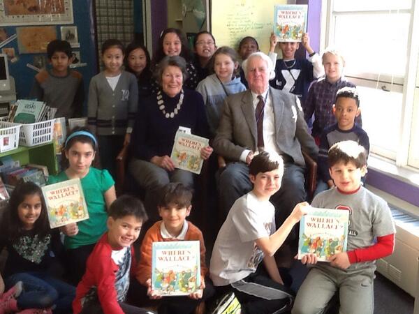 3GibPDS's tweet photo. Guest readers Mr and Mrs Wallace reading brilliant Hilary Knight's Where's Wallace? #WRAD14 http://t.co/MOE3NN5ukn