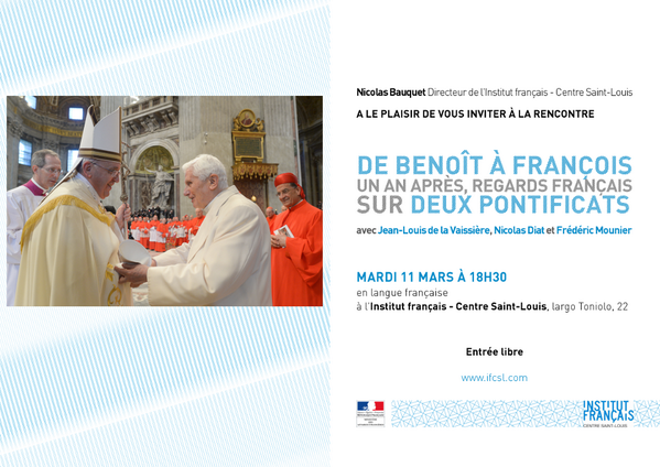 Mardi 11 mars, rencontre avec trois vaticanistes français, un an après l'élection du pape François