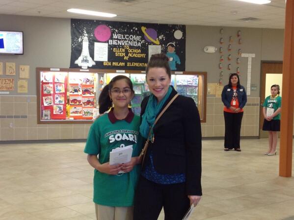 Laci Garbs and Ochoa students are ready to SOAR! There is a lot of excitement in the building!