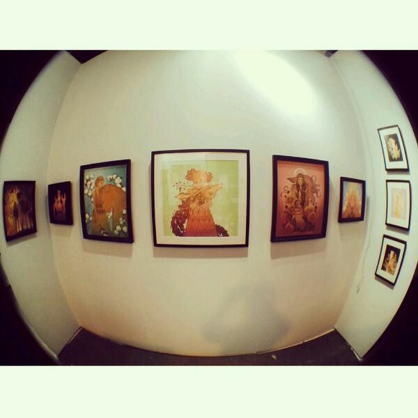 amysolart's tweet photo. Fish eye peek of @thinkspace_art booth at the fair #ScopeNY #Thinkspacegallery #AmySol http://t.co/ApANRJ9SGX