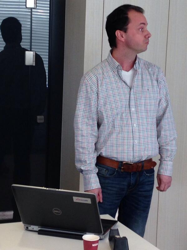 Markuw's tweet photo. Businessunit meeting ruimte en omgeving #PinkRoccade #innovatie http://t.co/BevciMg9r6