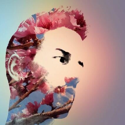 rayoflight789's tweet photo. Pink Punk #photography #art #design #Mextures #doubleexposure #pink #flowers #blossoms #silhouette #face http://t.co/n2wMMPLIld