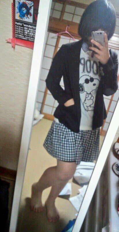 10814ju's tweet photo. スヌーピーにギンガムチェック http://t.co/2Nd67akqTw