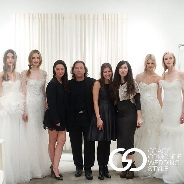 A great shot of our team with <a href="/MarchesaFashion/">Marchesa</a> from this past October's #bridalmarket!
#tbt
-