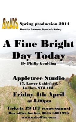StudioAppletree's tweet photo. @StudioAppletree in April BroADS theatre group present 'A Fine Bright Day Today' http://t.co/m2ShS05PYj #Ludlow http://t.co/0DXoOmvSCc