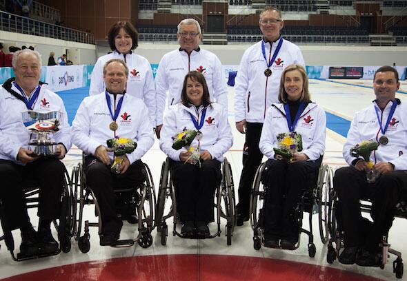 CurlingCanada's tweet photo. Team Canada chases third straight Paralympics gold in Sochi http://t.co/APZ0oNQqmn #sochi2014 @CDNParalympics http://t.co/B42UYnHAUC