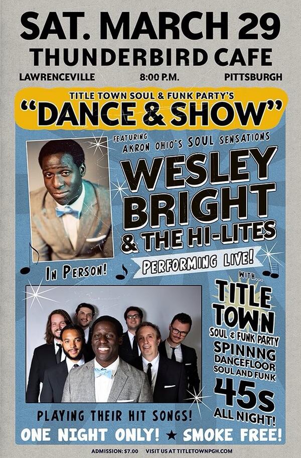 The_Hi_Lites's tweet photo. Taking OH Soul to PA! Saturday, March 29th! http://t.co/0lOuU5xrpq