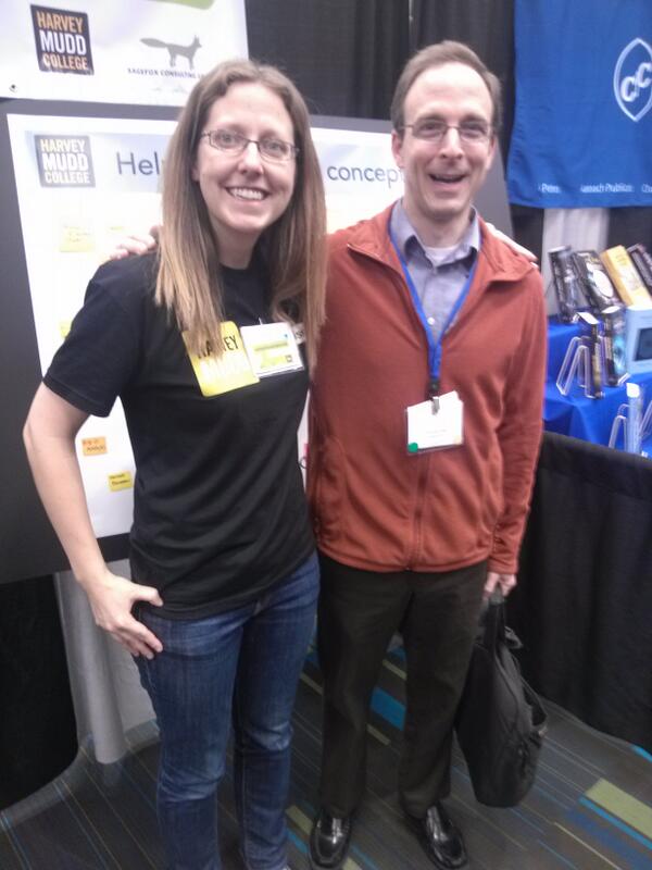 CSTeachingTips's tweet image. With Zach Dodds at #sigcse2014