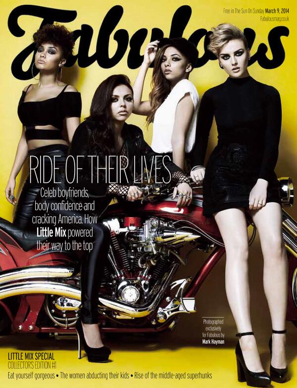LittleMix's tweet photo. Here's the last pic...It's going to be a FABULOUS Sunday wouldn't you say @fabulousmag? Mixers HQ x #LMFabulousShoot http://t.co/NgkRvq72Pv