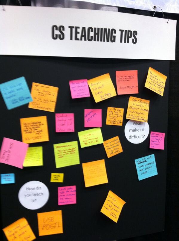 jill_westerlund's tweet image. Idea board idea For @Jennifer_Hogan from @CSTeachingTips booth at #sigcse2014
