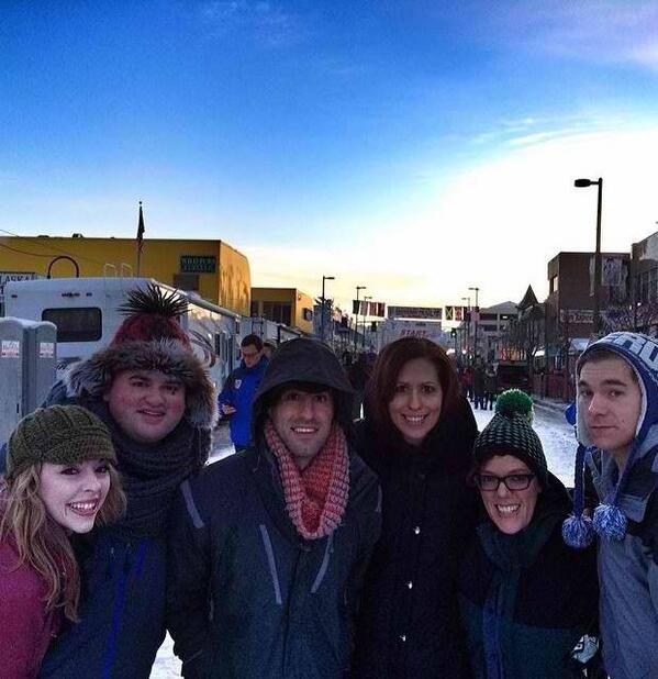 TheAddamsFamily's tweet photo. @TheAddamsFamily had a scary good time at the #Iditarod  during their time in #Alaska this week. http://t.co/GUAFV1uN6x
