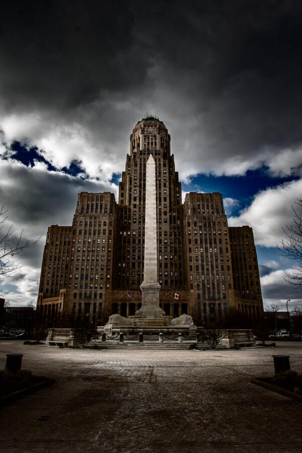 mbstuart's tweet photo. @jimmyfallon I mean look at our cool City Hall! Glad to make you a print if you visit :) #bringfallontobuffalo http://t.co/fh8zzHrMtc