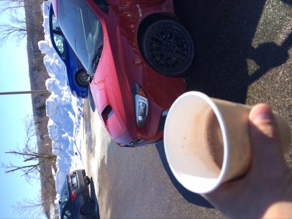 Beeva's tweet photo. Hot chocolate and fast cars #SubaruHTRally http://t.co/36umFQtPAw