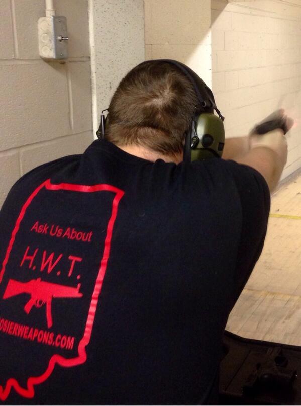 HoosierWeapons's tweet image. Running some rounds through the trusty glock 19