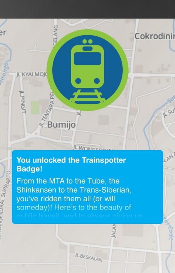 Unlocked the "Trainspotter" badge! 4sq.com/1g3u5Ye