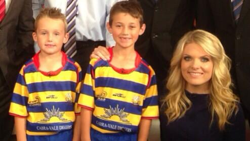 krisazcoop's tweet photo. @Erin_Molan so glad to see you guys back on our screens. These 2 are especially glad! #weluvEz  #firstcelebritycrush http://t.co/p7A66DJq1b