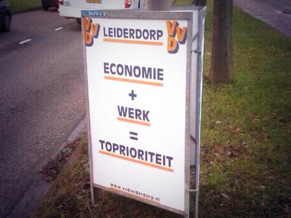 Joop_nl's tweet photo. In Rotterdam spreken we Nederlands, in Leiderdorp kunnen we niet spellen. VVD. Juist nu. http://t.co/HVOcxhERay http://t.co/E68yHgIWvq